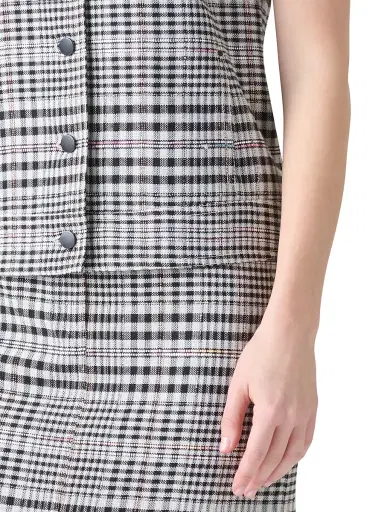 Akris punto Women's Plaid Kent Collar Vest | Thumbnail 6 Akris punto Women's Plaid Kent Collar Vest | Thumbnail 6