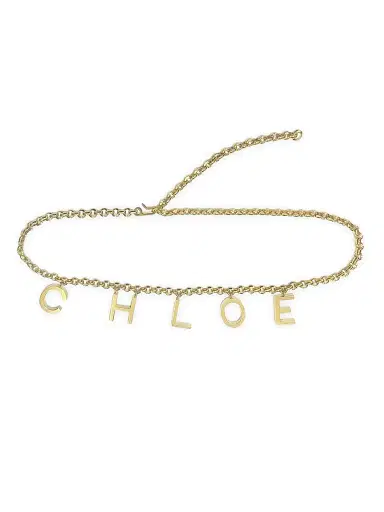 Chloé Women's Logo Jewel Belt - Vintage Gold | Thumbnail 1