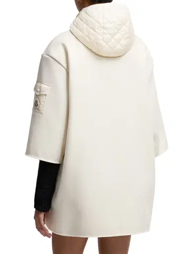 Moncler Women's Cape in Wool - White | Thumbnail 3 Moncler Women's Cape in Wool - White | Thumbnail 3