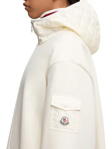Moncler Women's Cape in Wool - White | Thumbnail 4 Moncler Women's Cape in Wool - White | Thumbnail 4