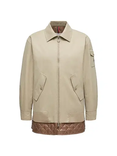 Moncler Women's Felci Down-Filled Shacket - Gray Beige | Thumbnail 1 Moncler Women's Felci Down-Filled Shacket - Gray Beige | Thumbnail 1