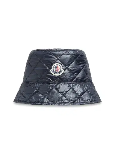 Moncler Women's Down-Filled Hat - Navy Blue | Thumbnail 1 Moncler Women's Down-Filled Hat - Navy Blue | Thumbnail 1