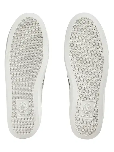 Moncler Women's Monaco2 Sneakers in Leather & Glitter - White | Thumbnail 4