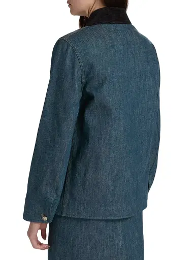 Loro Piana Women's Dean Denim Field Jacket - Blue Spirulina | Thumbnail 5