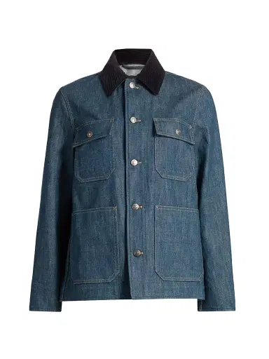 Loro Piana Women's Dean Denim Field Jacket - Blue Spirulina | Thumbnail 1