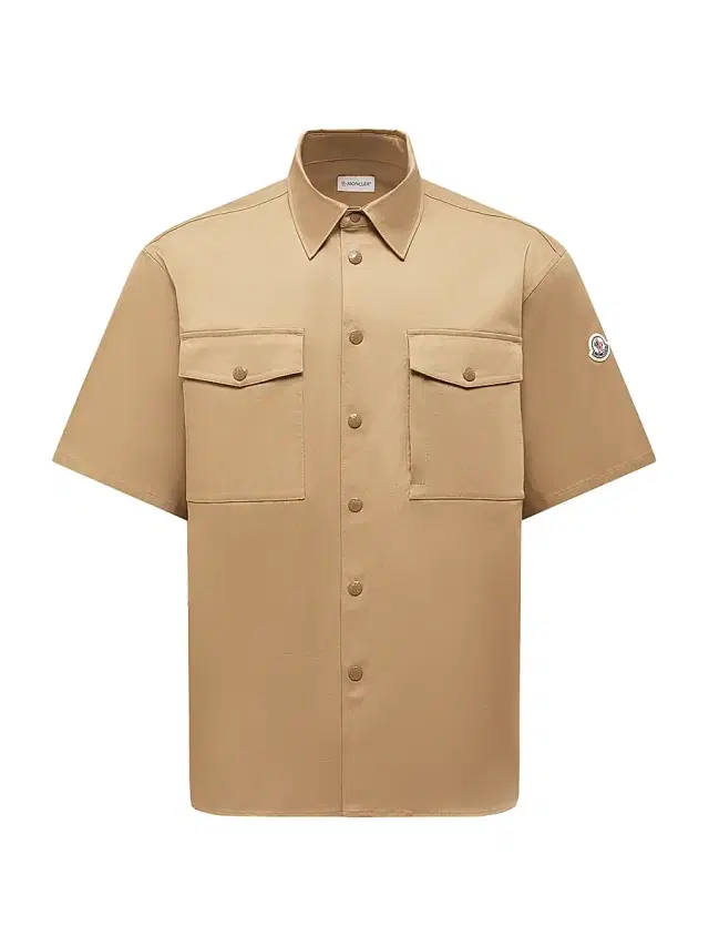 Men's Shirt in Cotton Gabardine - Beige