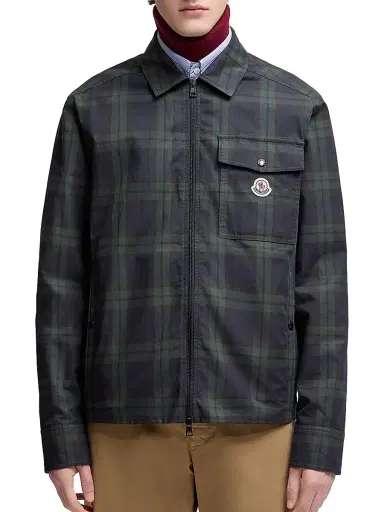 Moncler Men's Shirt in Cotton Gabardine - Black | Thumbnail 2