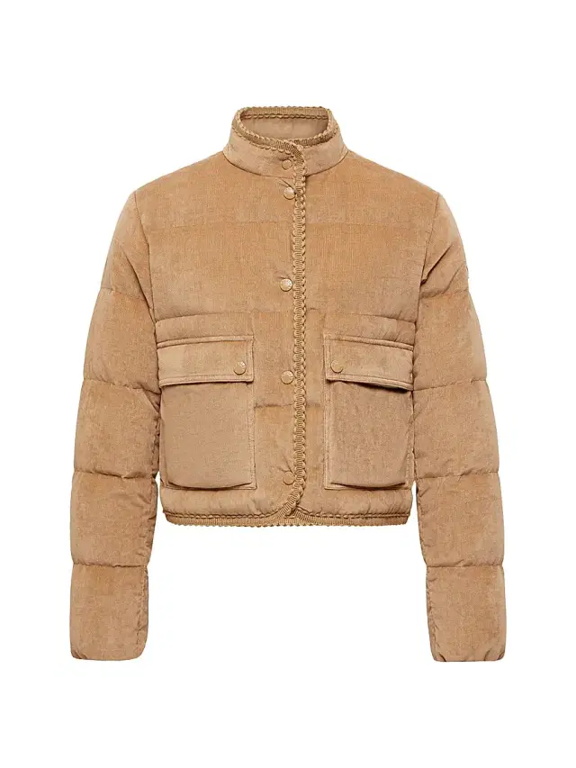 Women's Essarts Puffer Jacket in Corduroy - Beige
