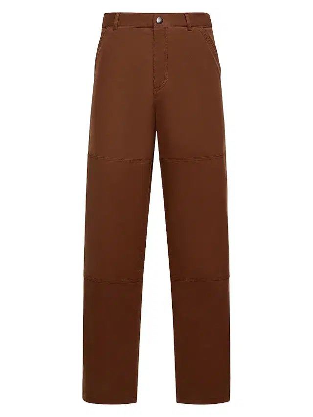 Men's Pants in Cotton Gabardine - Brown