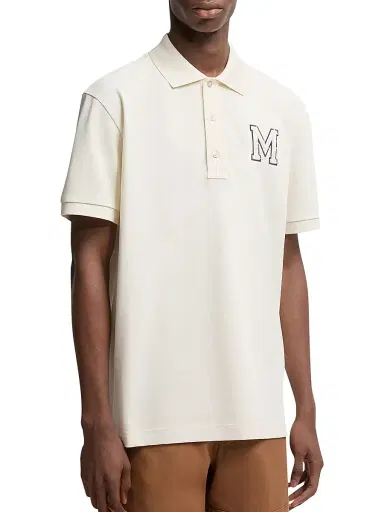 Moncler Men's Polo Shirt in Cotton - White | Thumbnail 2 Moncler Men's Polo Shirt in Cotton - White | Thumbnail 2