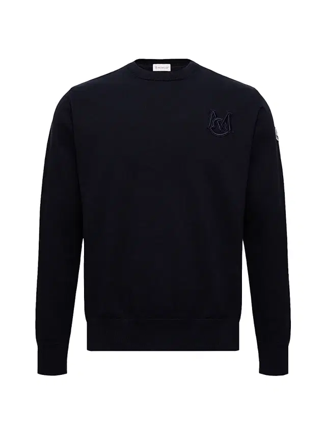 Men's Crew-Neck Sweater in Cotton - Navy Blue