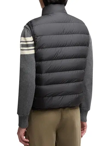 Moncler Men's Contrin Nylon Down Zip Front Vest - Black | Thumbnail 3