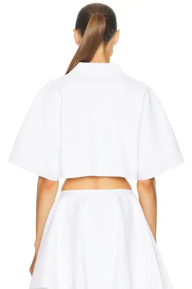 Alaïa Crop Polo Top | Thumbnail 3 Alaïa Crop Polo Top | Thumbnail 3