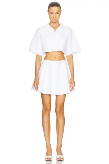 Alaïa Crop Polo Top | Thumbnail 4 Alaïa Crop Polo Top | Thumbnail 4
