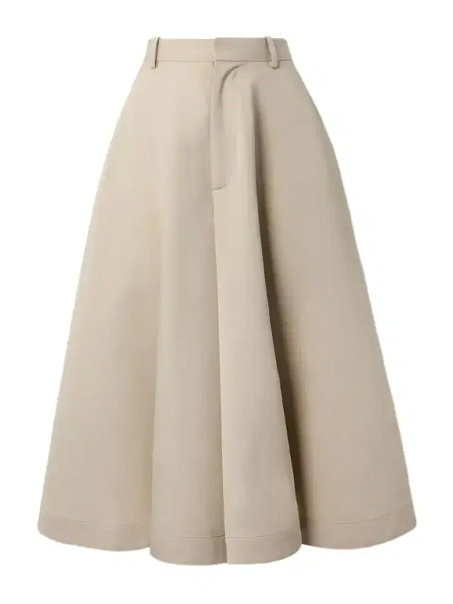 Cotton And Silk-blend Twill Midi Skirt