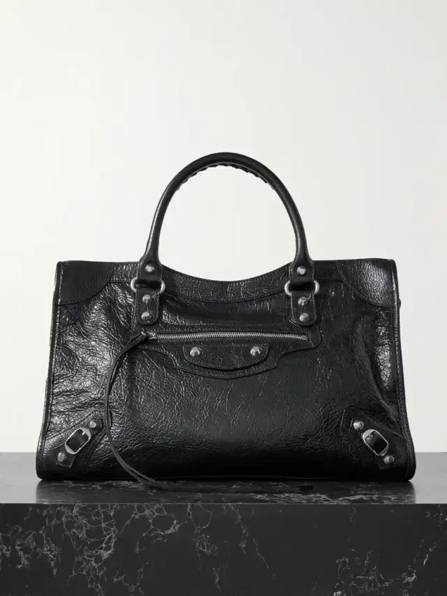 Le City Medium Textured-leather Tote