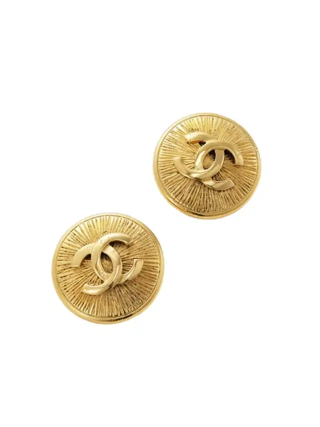Vintage Chanel plated Clip Earrings