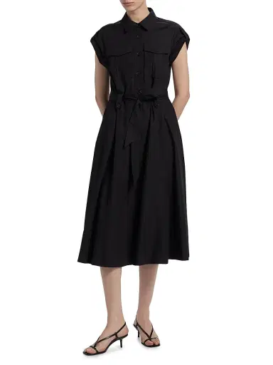 DEREK LAM 10 CROSBY Women's Kayla Belted Cotton Midi-Dress | Thumbnail 3 DEREK LAM 10 CROSBY Women's Kayla Belted Cotton Midi-Dress | Thumbnail 3