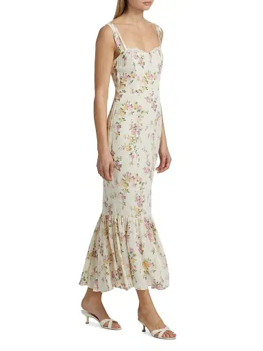 Reformation Women's Irisa Floral Flounce Maxi Dress | Thumbnail 2 Reformation Women's Irisa Floral Flounce Maxi Dress | Thumbnail 2