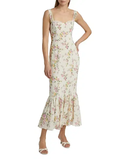 Reformation Women's Irisa Floral Flounce Maxi Dress | Thumbnail 3 Reformation Women's Irisa Floral Flounce Maxi Dress | Thumbnail 3