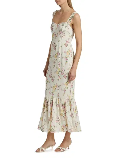 Reformation Women's Irisa Floral Flounce Maxi Dress | Thumbnail 4 Reformation Women's Irisa Floral Flounce Maxi Dress | Thumbnail 4