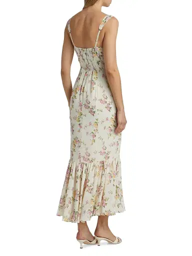 Reformation Women's Irisa Floral Flounce Maxi Dress | Thumbnail 5 Reformation Women's Irisa Floral Flounce Maxi Dress | Thumbnail 5