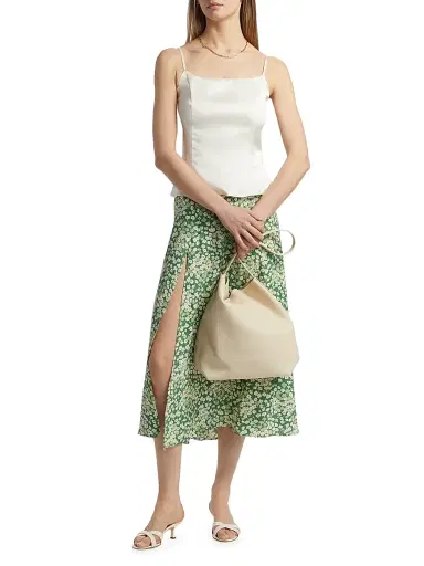 Reformation Women's Isla Satin Top - Fior Di Latte | Thumbnail 2