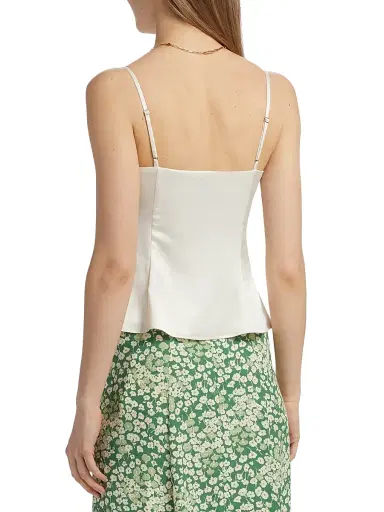 Reformation Women's Isla Satin Top - Fior Di Latte | Thumbnail 5