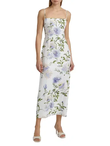 Reformation Women's Frankie Floral Linen Maxi Dress - Serenity | Thumbnail 3