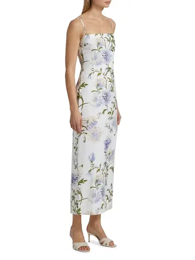 Reformation Women's Frankie Floral Linen Maxi Dress - Serenity | Thumbnail 4