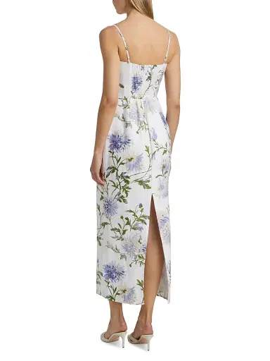 Reformation Women's Frankie Floral Linen Maxi Dress - Serenity | Thumbnail 5