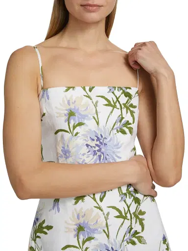 Reformation Women's Frankie Floral Linen Maxi Dress - Serenity | Thumbnail 6