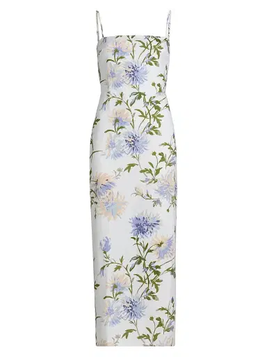Reformation Women's Frankie Floral Linen Maxi Dress - Serenity | Thumbnail 1