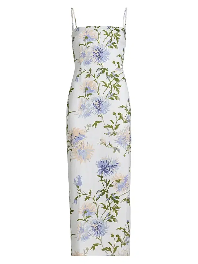 Reformation Women's Frankie Floral Linen Maxi Dress - Serenity
