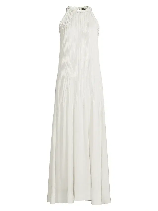 Ungaro Women's Eva Pleated Satin Maxi Dress -