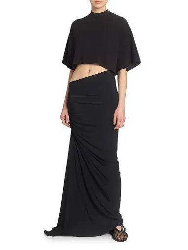 Alaïa Women's Gathered Twist Maxi Skirt - Noir - Size 4 | Thumbnail 2 Alaïa Women's Gathered Twist Maxi Skirt - Noir - Size 4 | Thumbnail 2