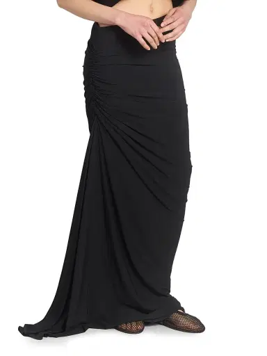 Alaïa Women's Gathered Twist Maxi Skirt - Noir - Size 4 | Thumbnail 4 Alaïa Women's Gathered Twist Maxi Skirt - Noir - Size 4 | Thumbnail 4
