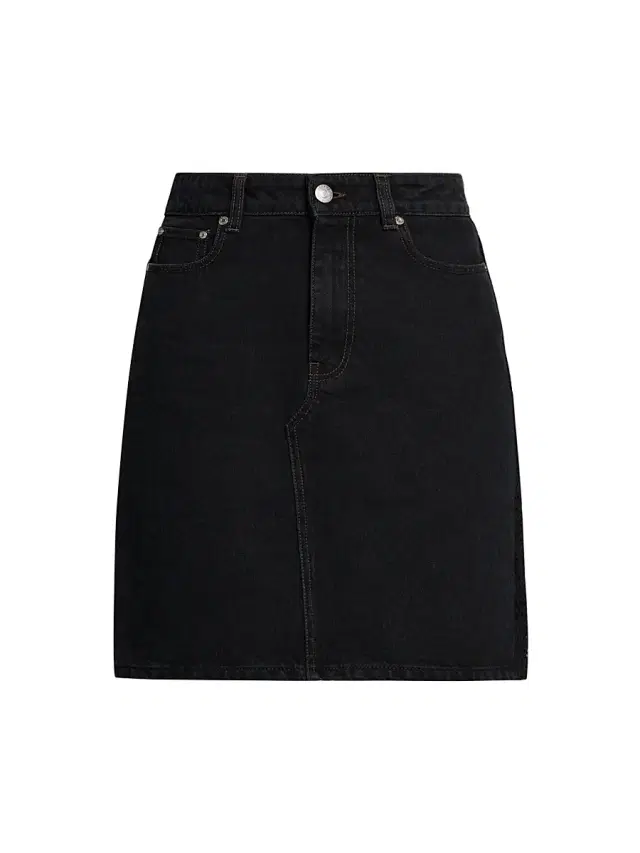 Stella McCartney Women's Denim-Lace A-Line Miniskirt - Black