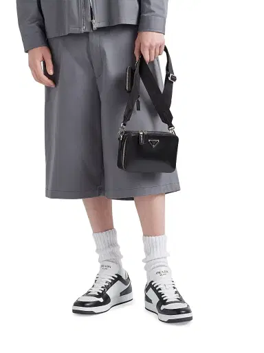 Prada Men's Downtown Leather Sneakers - White - Size 11 | Thumbnail 2
