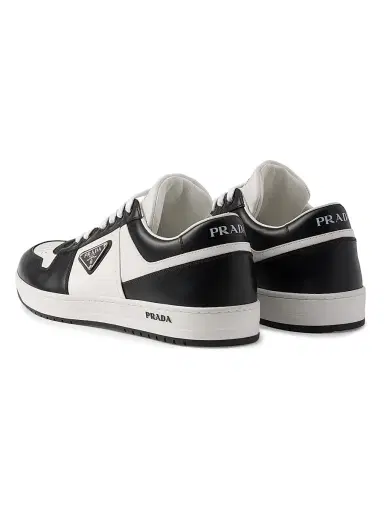 Prada Men's Downtown Leather Sneakers - White - Size 11 | Thumbnail 4