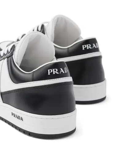 Prada Men's Downtown Leather Sneakers - White - Size 11 | Thumbnail 6