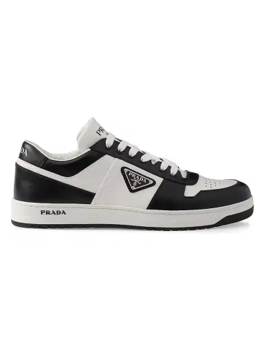 Prada Men's Downtown Leather Sneakers - White - Size 11 | Thumbnail 1