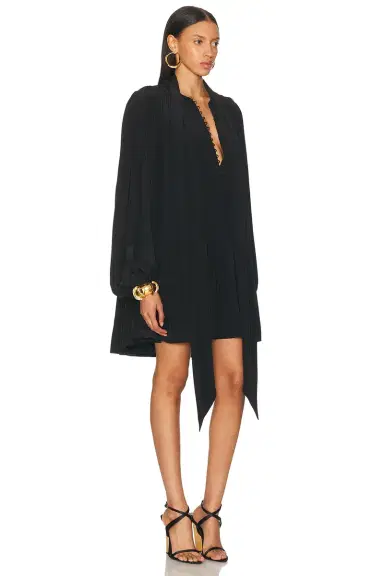 Saint Laurent Long Sleeve Mini Dress | Thumbnail 3 Saint Laurent Long Sleeve Mini Dress | Thumbnail 3