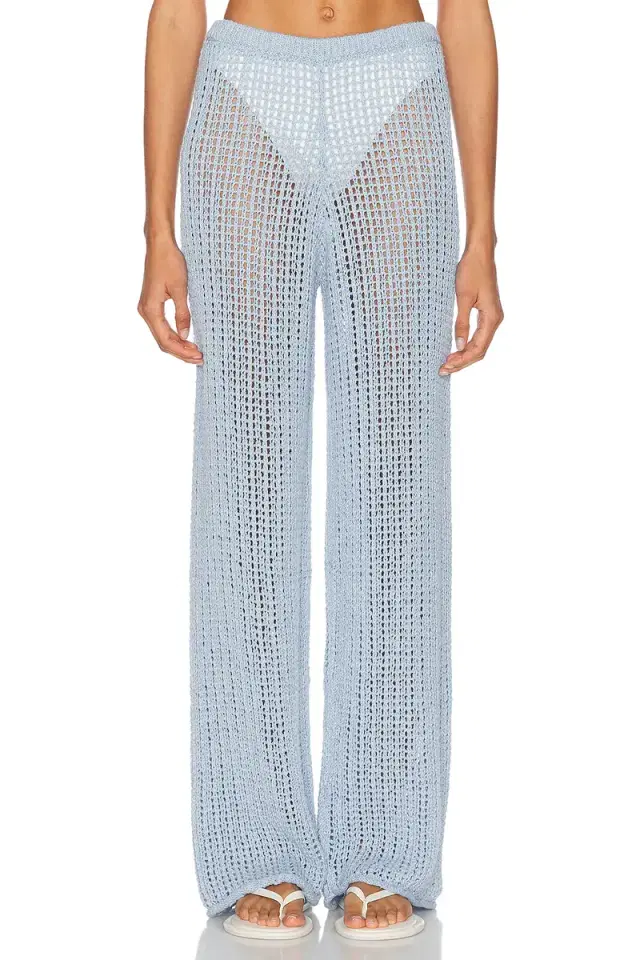 La Porte Mia Windowpane Knit Pant
