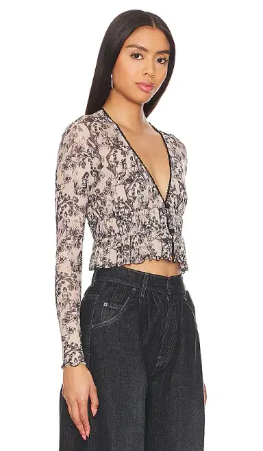 Only Hearts Afternoon Delight Ruched Cardi Top | Thumbnail 2