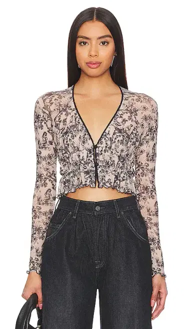 Only Hearts Afternoon Delight Ruched Cardi Top | Thumbnail 1