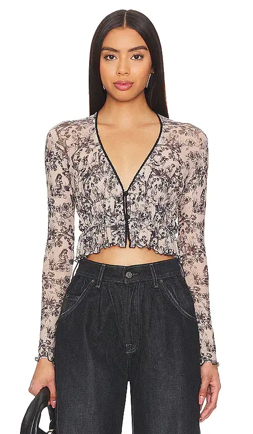Afternoon Delight Ruched Cardi Top