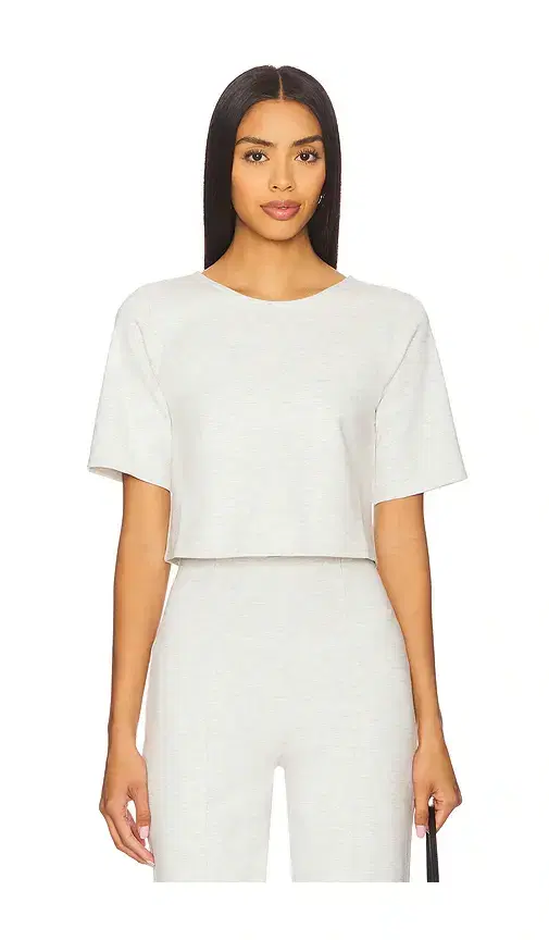 Ponte Knit Short Sleeve Top