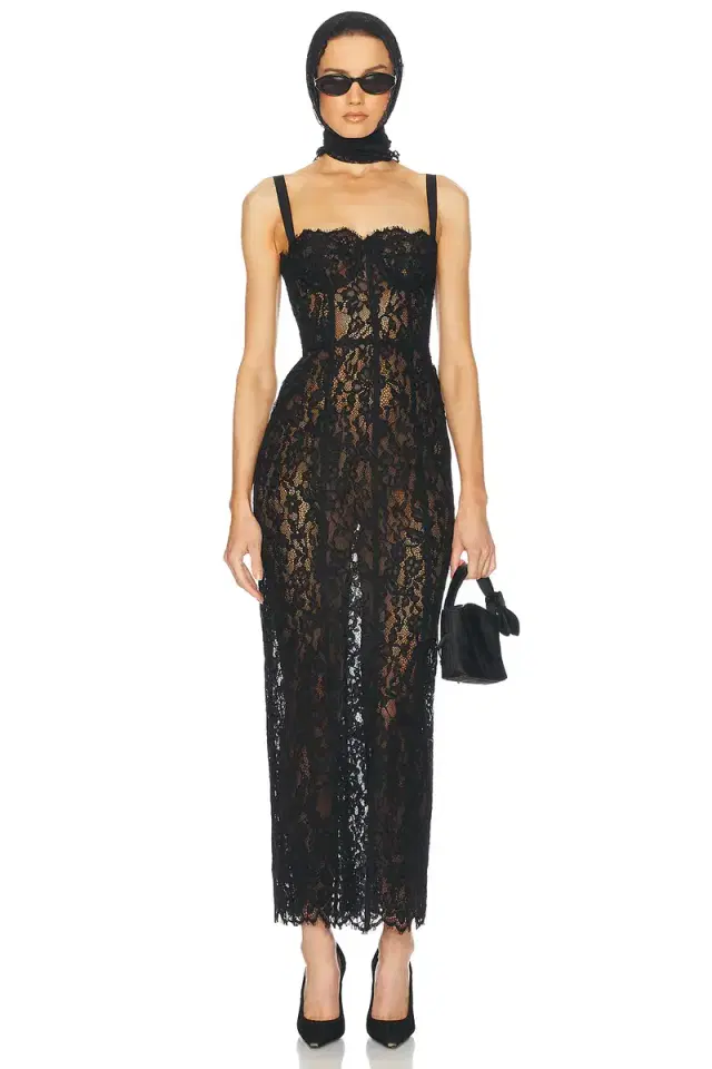 Helsa The Lace Column Dress