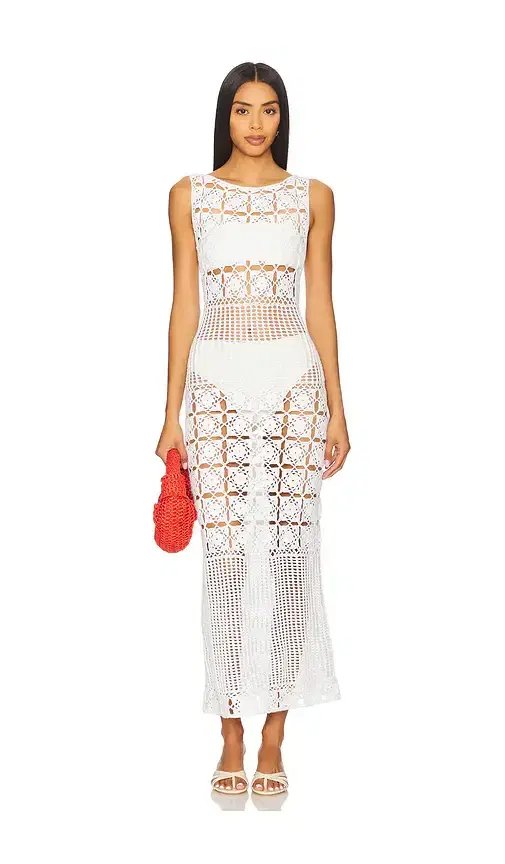 Tularosa Mikio Crochet Midi Dress
